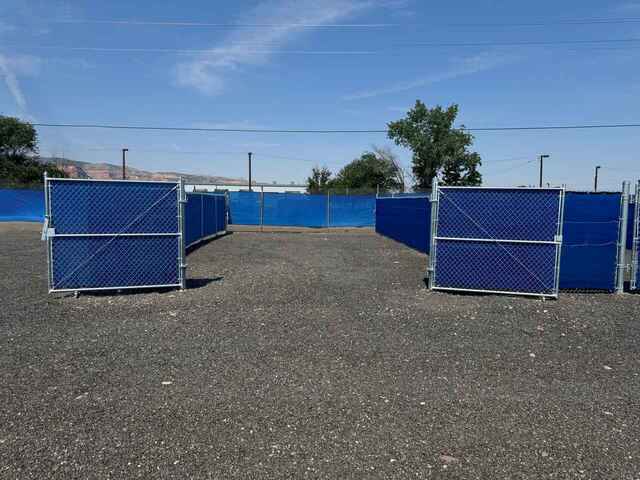 Gated contractor storage yard